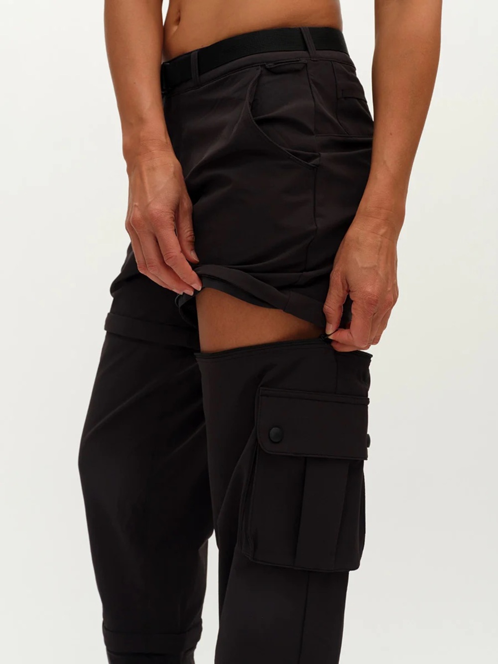 Outdoor Voices RecTrek Zip-Off Hiking Pant in Black